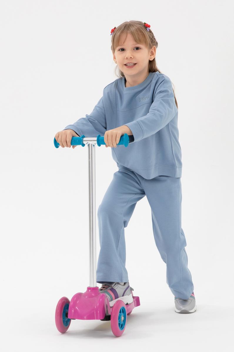 Kız Çocuk Açık Mavi Şardonlu Eşofman Altı