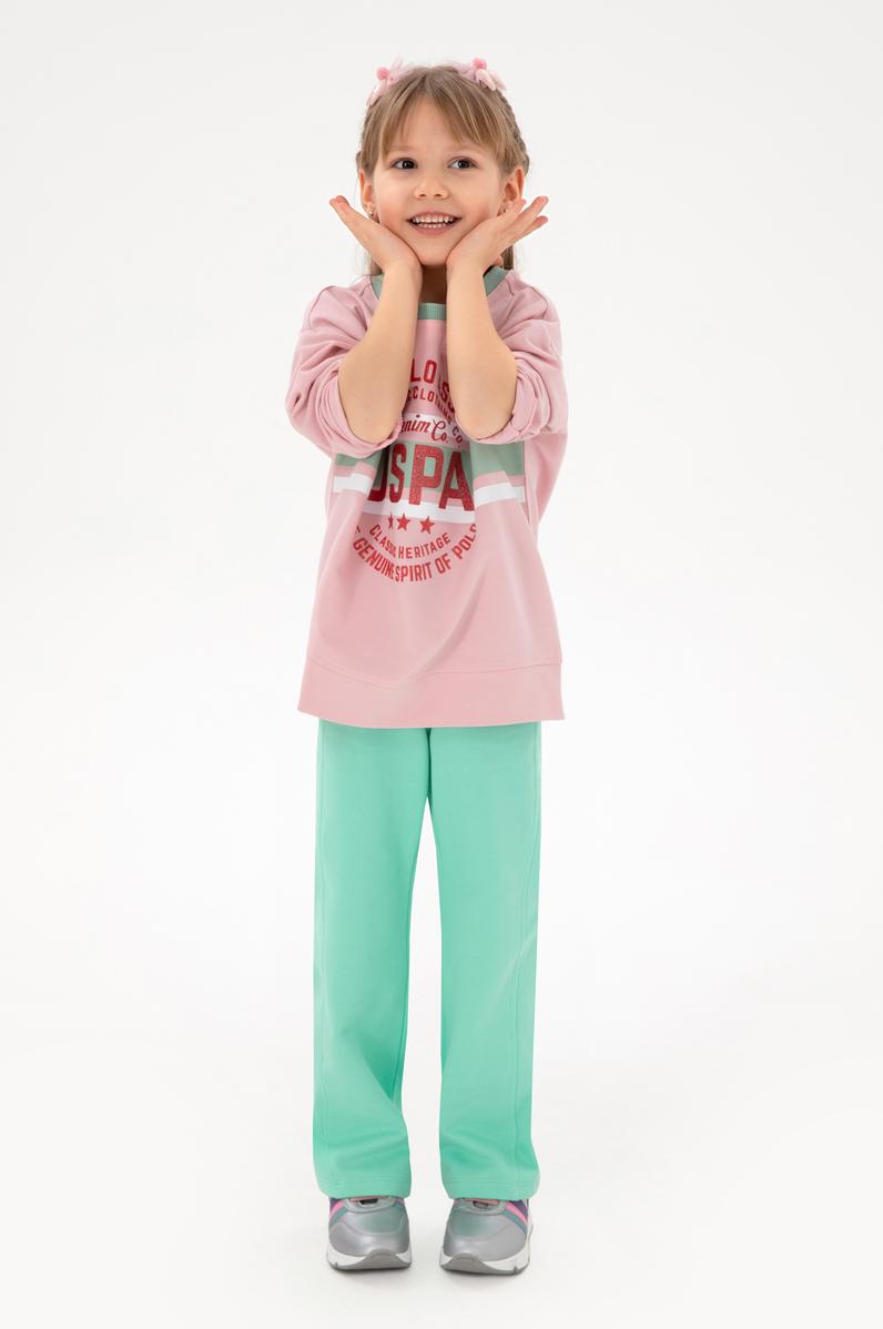 Kız Çocuk Mint Şardonlu Eşofman Altı