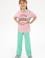Kız Çocuk Mint Şardonlu Eşofman Altı