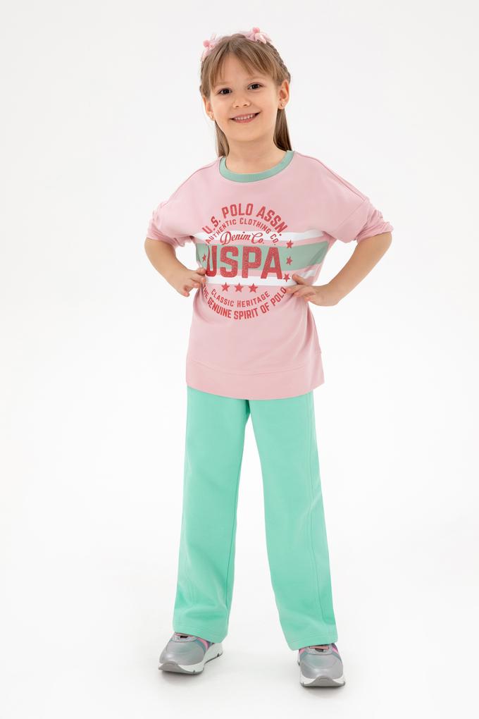 Kız Çocuk Mint Şardonlu Eşofman Altı