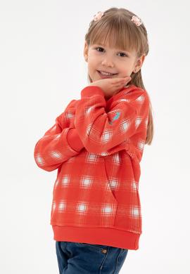 Kız Çocuk Nar Çiçeği Kapüşonlu Sweatshirt - 50298178003