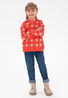 Kız Çocuk Nar Çiçeği Kapüşonlu Sweatshirt - 50298178003