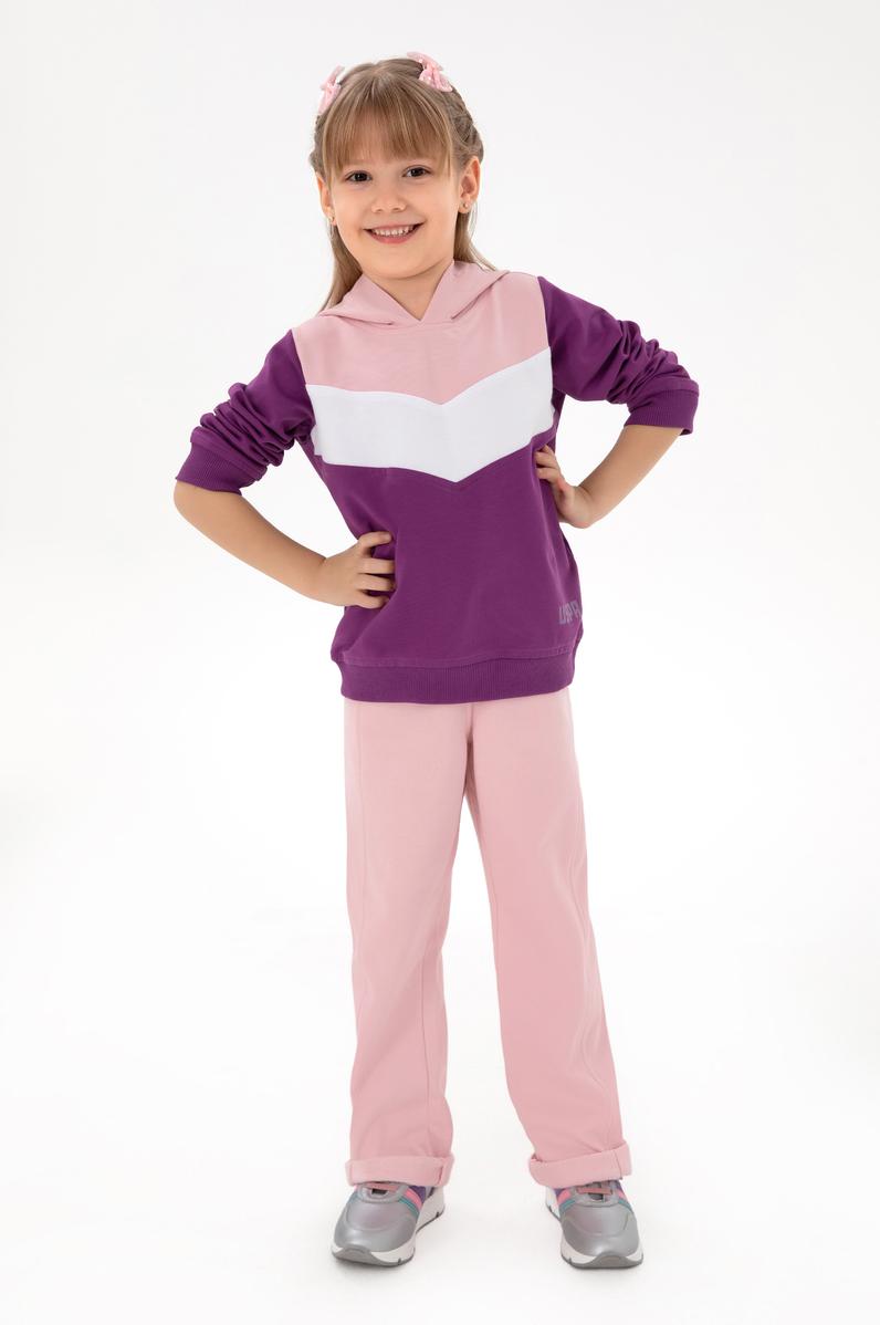 Kız Çocuk Pembe Şardonlu Eşofman Altı