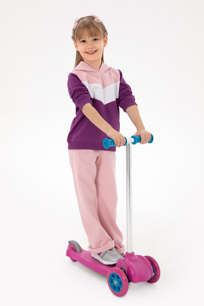 Kız Çocuk Pembe Şardonlu Eşofman Altı