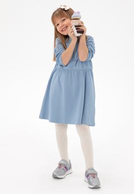 Kız Çocuk Açık Mavi Örme Elbise - 50296387026