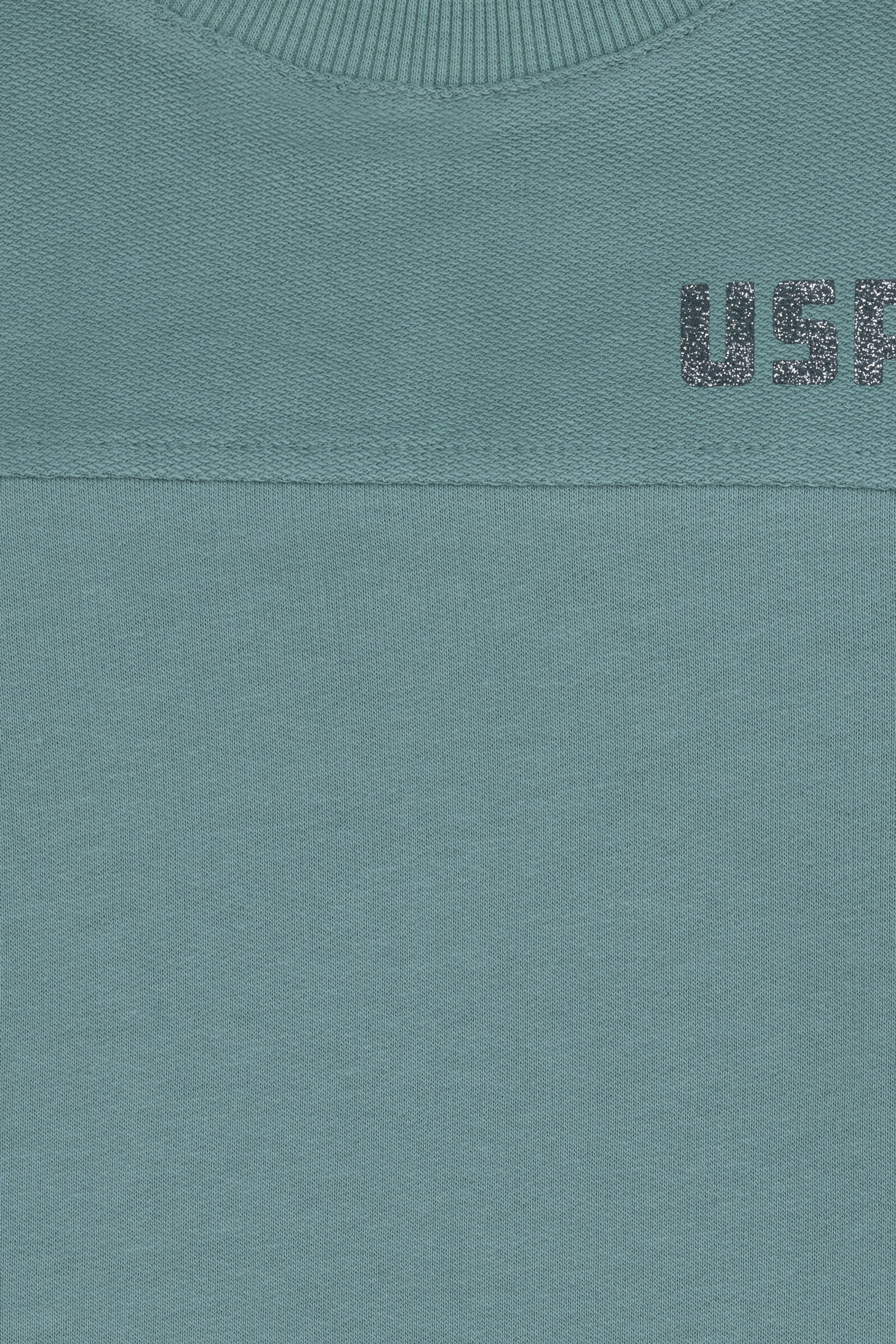 Kız Çocuk Mint Bisiklet Yaka Sweatshirt