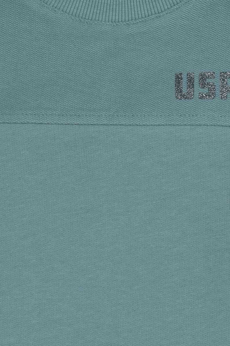 Kız Çocuk Mint Bisiklet Yaka Sweatshirt