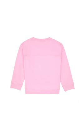 Kız Çocuk Pembe Bisiklet Yaka Sweatshirt - 50296380036