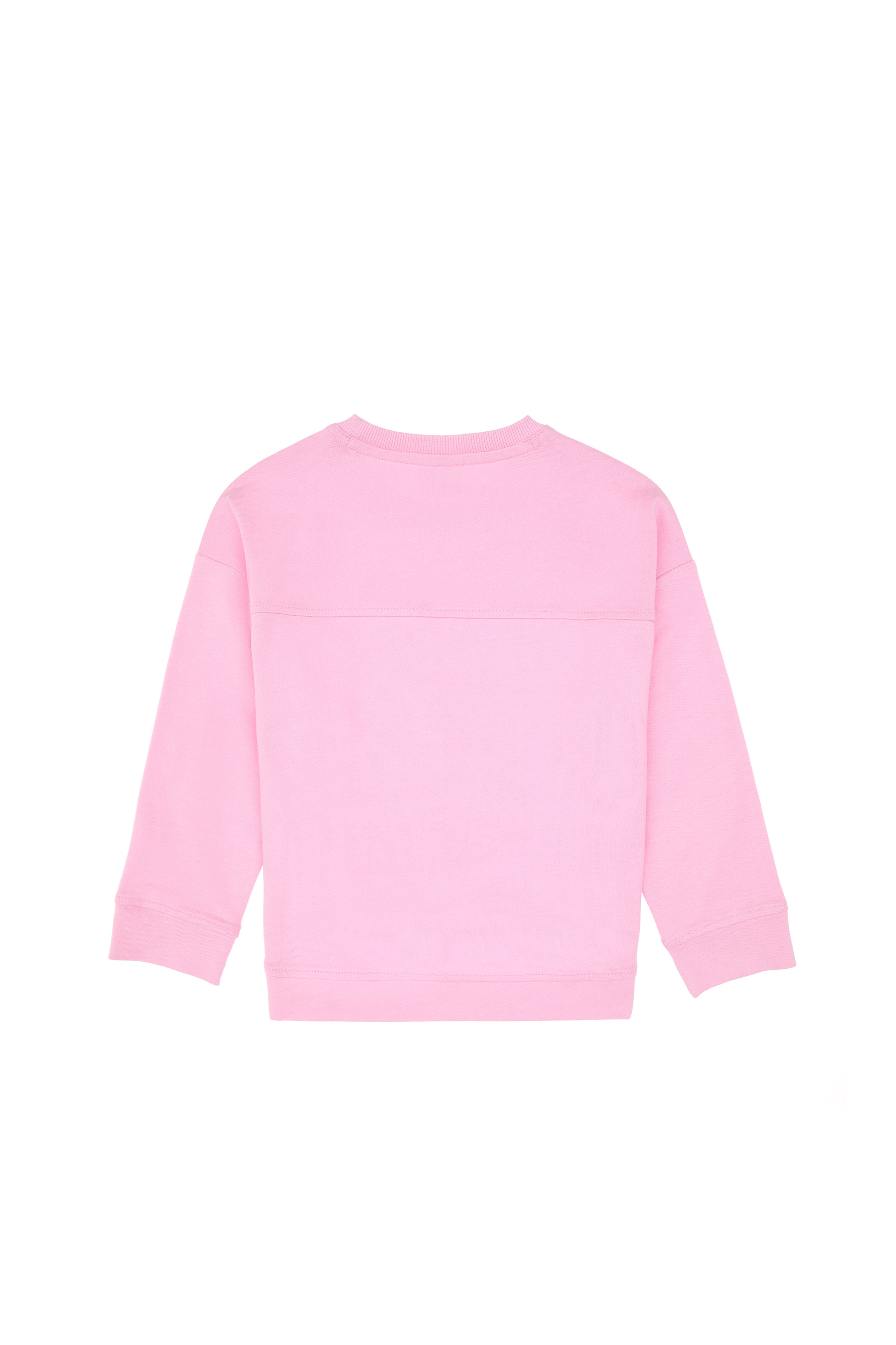 Kız Çocuk Pembe Bisiklet Yaka Sweatshirt