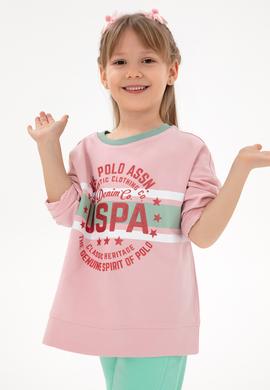 Kız Çocuk Pembe Bisiklet Yaka Sweatshirt - 50298163007