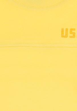 Kız Çocuk Sarı Bisiklet Yaka Sweatshirt - 50296380059