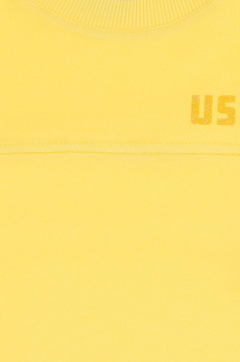 Kız Çocuk Sarı Bisiklet Yaka Sweatshirt