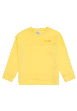 Kız Çocuk Sarı Bisiklet Yaka Sweatshirt - 50296380059