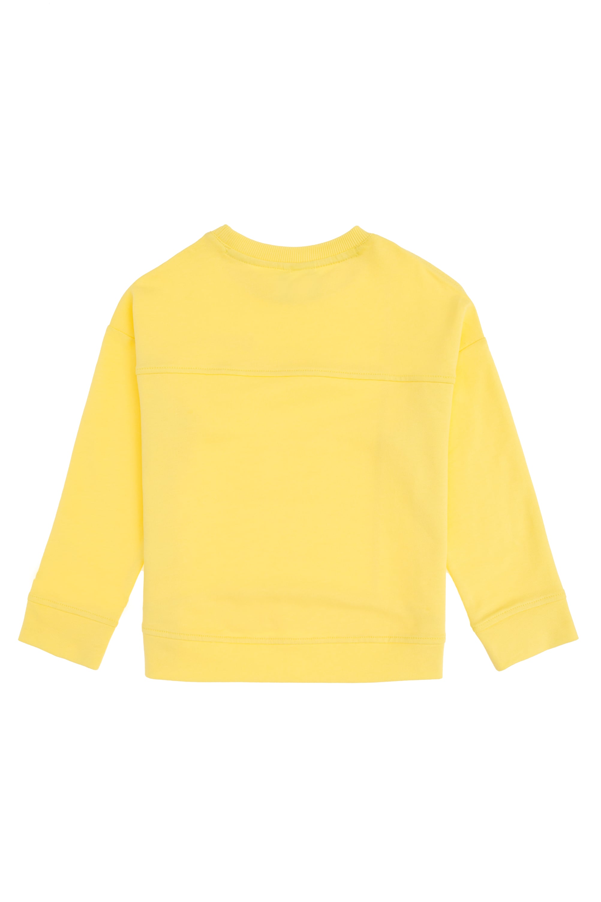 Kız Çocuk Sarı Bisiklet Yaka Sweatshirt