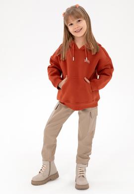 Kız Çocuk Kiremit Basic Sweatshirt - 50313032008