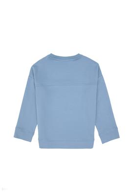 Kız Çocuk Açık Mavi Bisiklet Yaka Sweatshirt - 50296380051