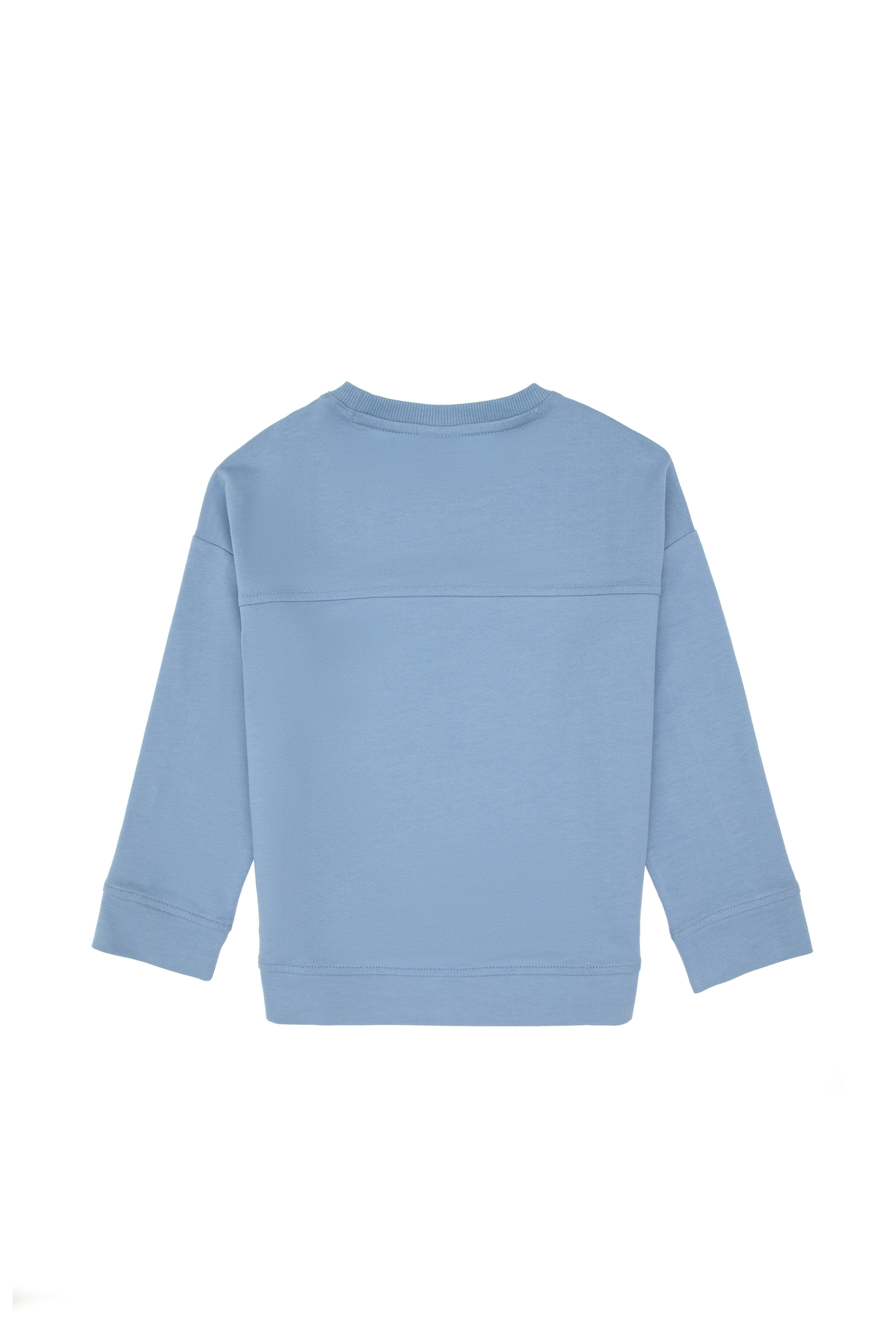 Kız Çocuk Açık Mavi Bisiklet Yaka Sweatshirt - Image 4