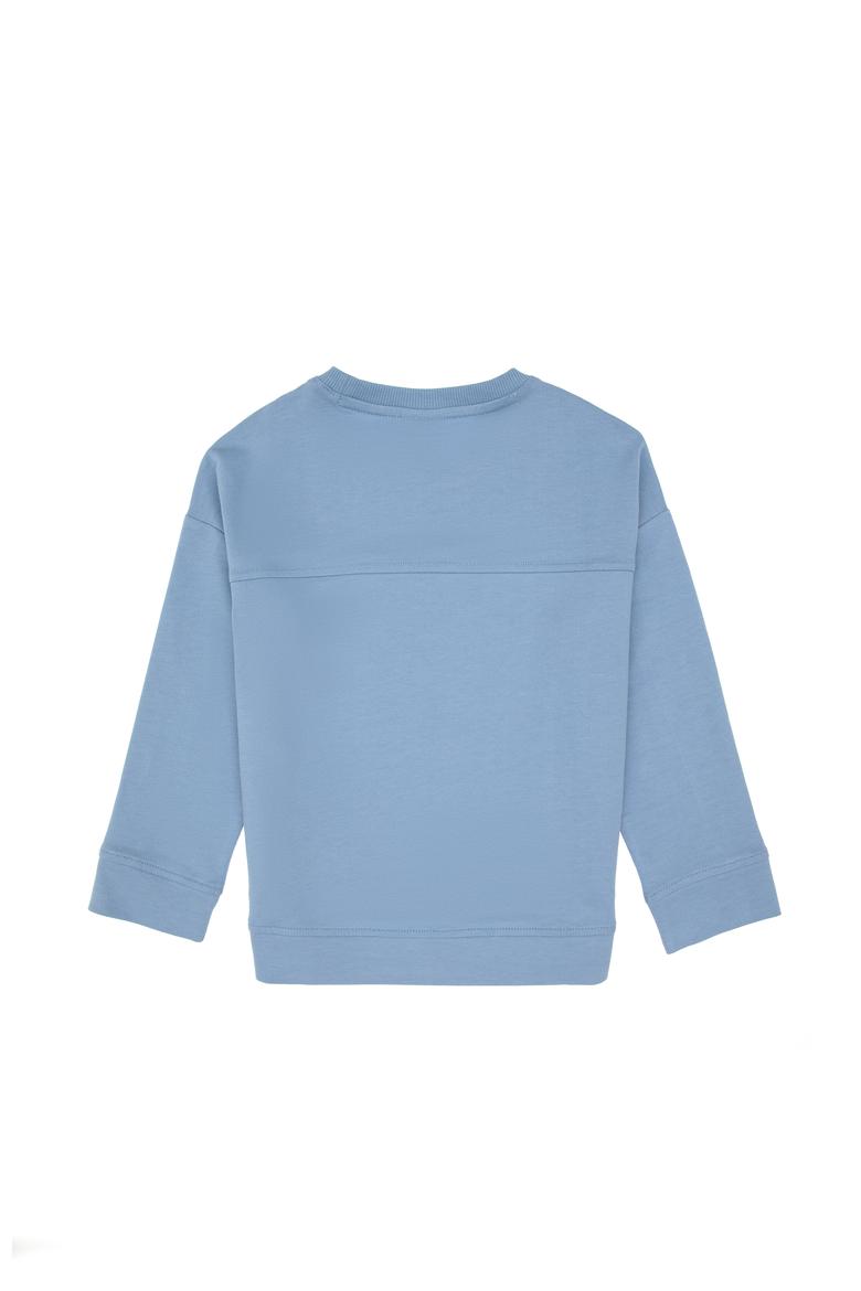 Kız Çocuk Açık Mavi Bisiklet Yaka Sweatshirt - 50296380051