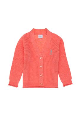 Kız Çocuk Nar Çiçeği V Yaka Triko Hırka - 50297178011