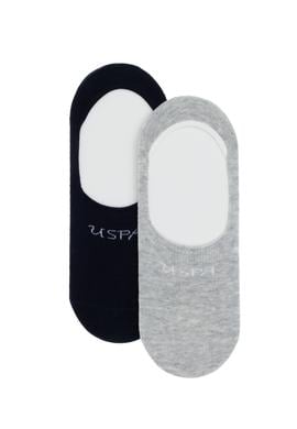 Kadın Gri Melanj Çorap - 50265731008