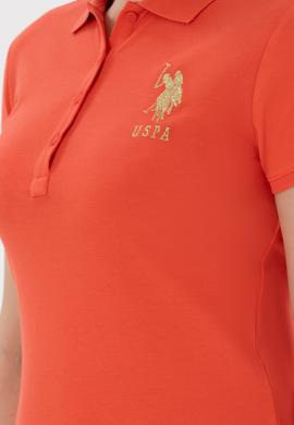 Kadın Nar Çiçeği Polo Yaka Mini Boy Örme Elbise - 50280069082