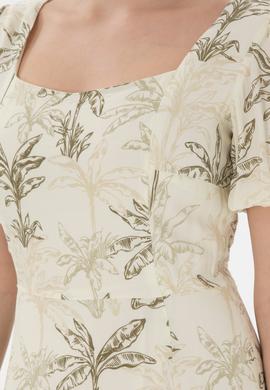 Kadın Limon Maxi Boy Dokuma Elbise - 50306470013