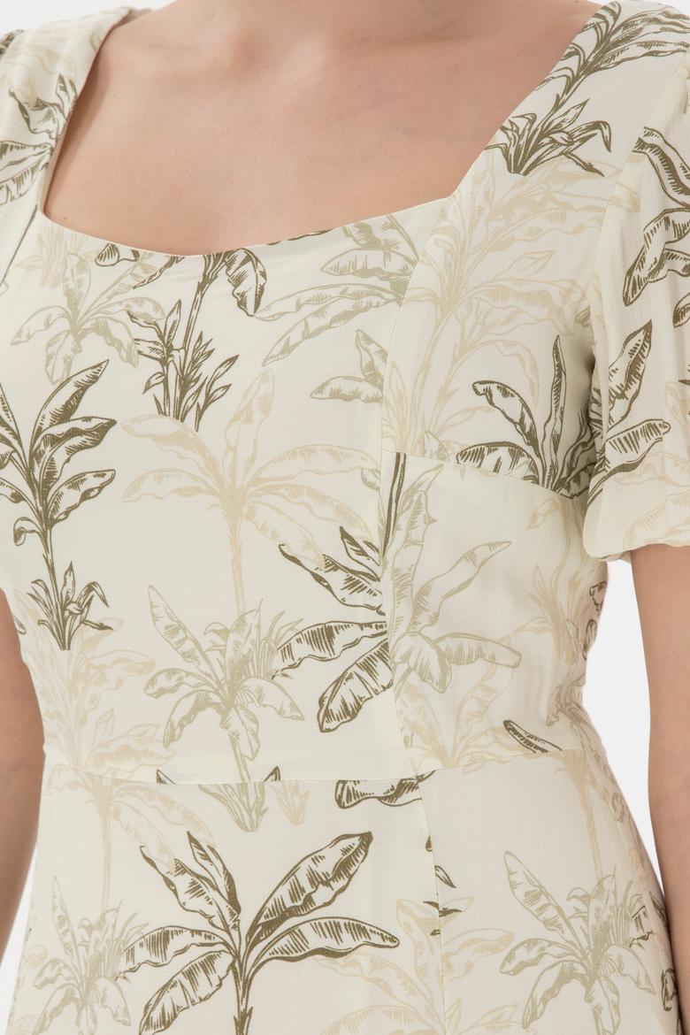 Kadın Limon Maxi Boy Dokuma Elbise - 50306470013