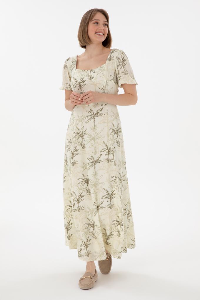 Kadın Limon Maxi Boy Dokuma Elbise