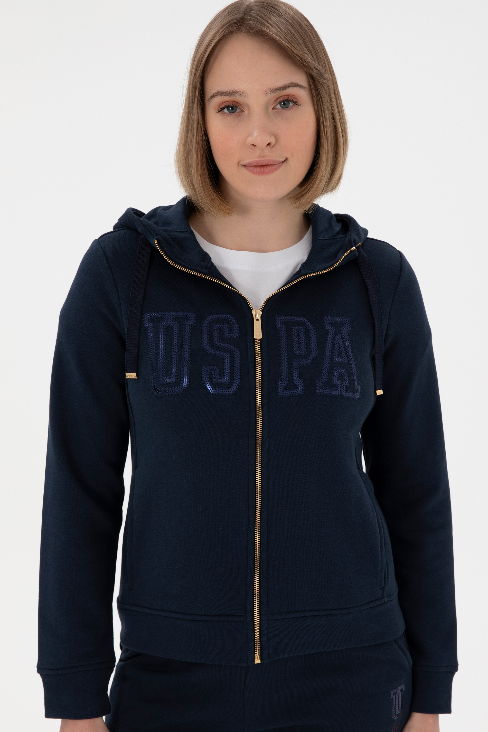 سویشرت هودی رگولار زنانه یو اس پولو | U.S. Polo Assn. - تصویر 3