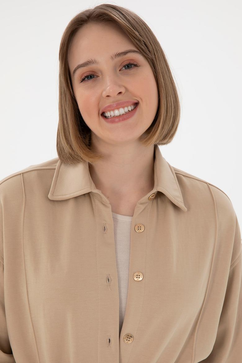 Kadın Kum Örme Gömlek - 50298197013