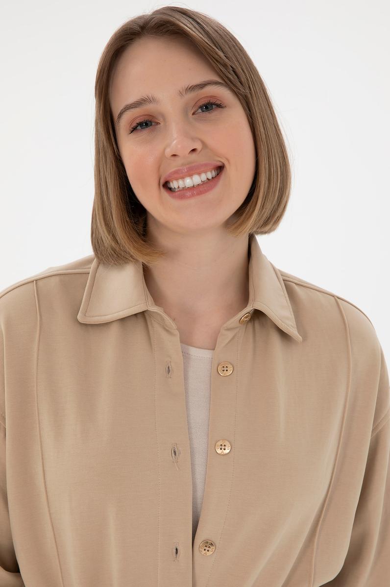 Kadın Kum Örme Gömlek