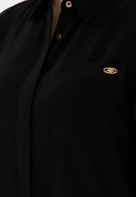 Kadın Siyah Mini Boy Dokuma Elbise - 50301228044