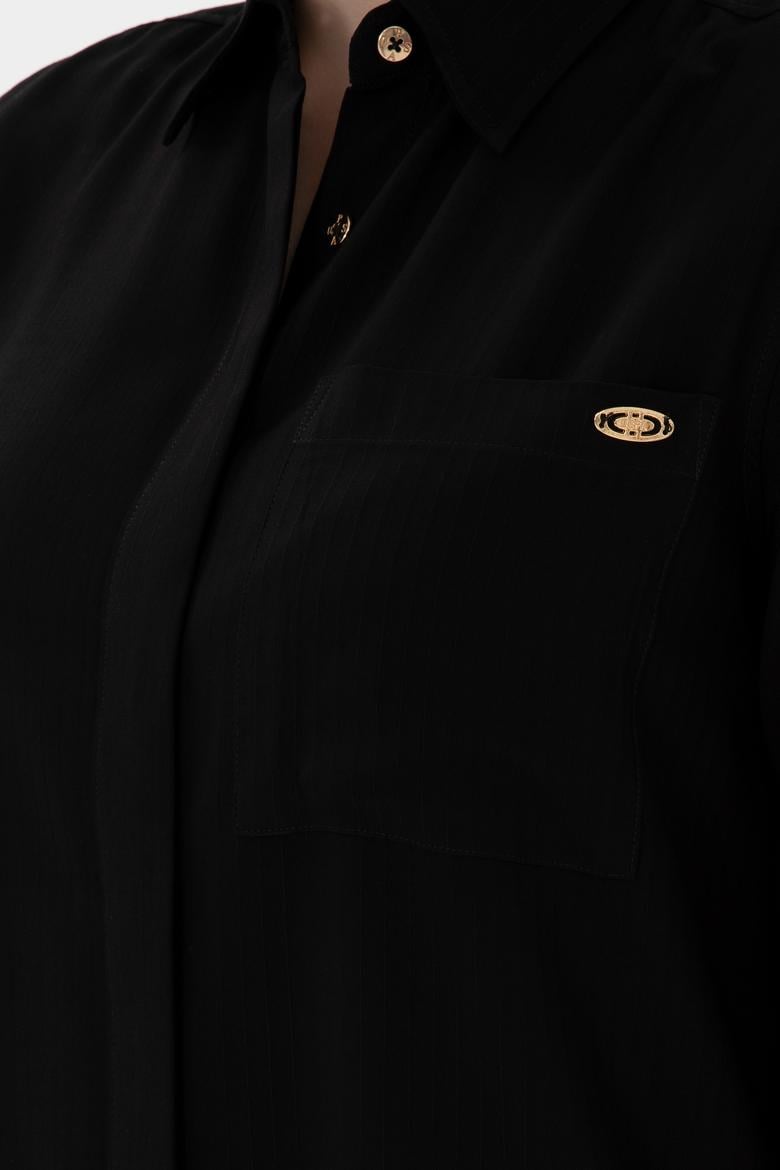 Kadın Siyah Mini Boy Dokuma Elbise - 50301228044