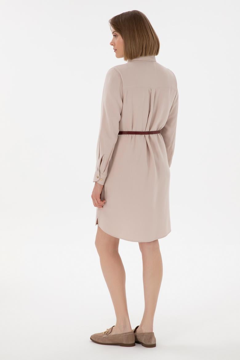 Kadın Kum Mini Boy Dokuma Elbise - 50301228060
