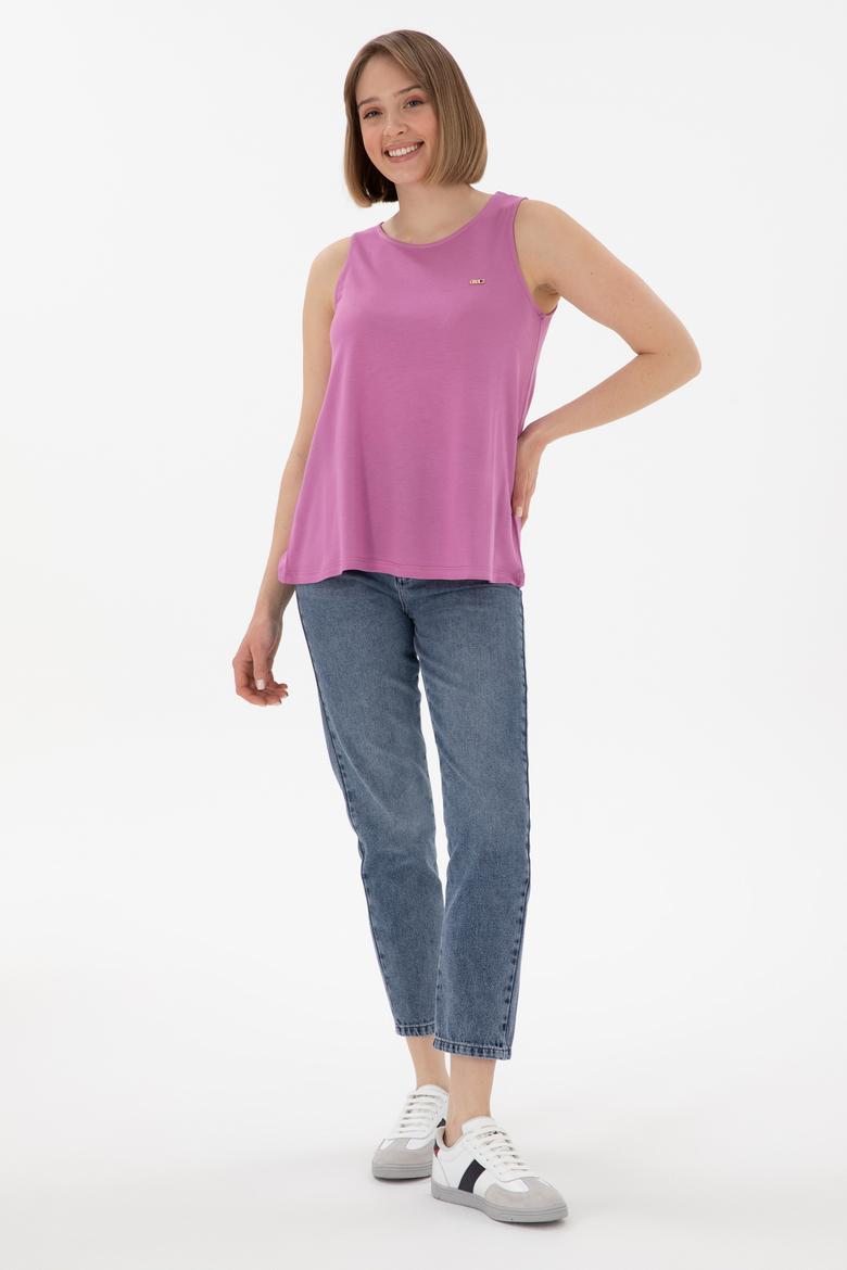 Kadın Mavi Mom High Waist Fit Jean Pantolon