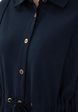 Kadın Lacivert Örme Gömlek - 50298197023