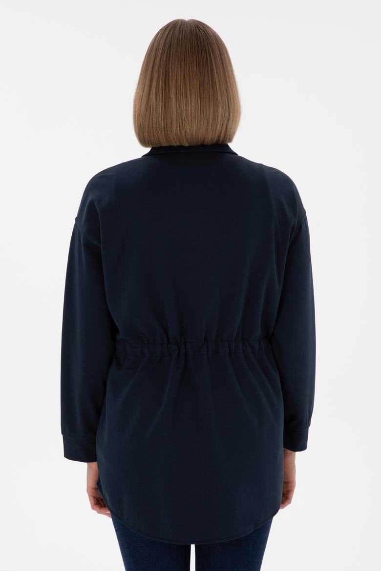 Kadın Lacivert Örme Gömlek - 50298197023