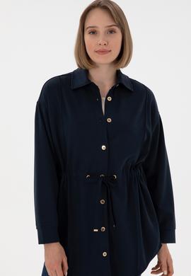 Kadın Lacivert Örme Gömlek - 50298197023