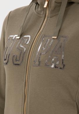 Kadın Vizon Kapüşonlu Fermuarlı Sweatshirt - 50300886001