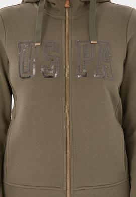 Kadın Vizon Kapüşonlu Fermuarlı Sweatshirt - 50300886001