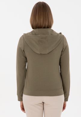 Kadın Vizon Kapüşonlu Fermuarlı Sweatshirt - 50300886001