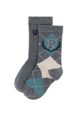 Erkek Çocuk Gri Melanj Çorap - 50274128002