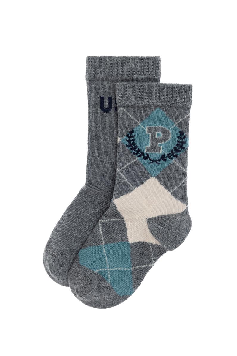 Erkek Çocuk Gri Melanj Çorap