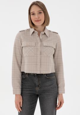 Kadın Taş Uzun Kollu Gömlek - 50291111011