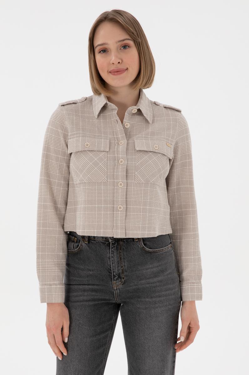 Kadın Taş Uzun Kollu Gömlek