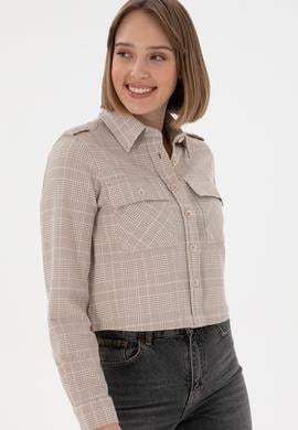 Kadın Taş Uzun Kollu Gömlek - 50291111011