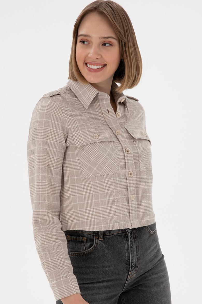 Kadın Taş Uzun Kollu Gömlek - 50291111011