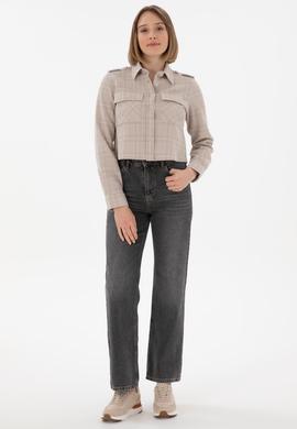 Kadın Taş Uzun Kollu Gömlek - 50291111011