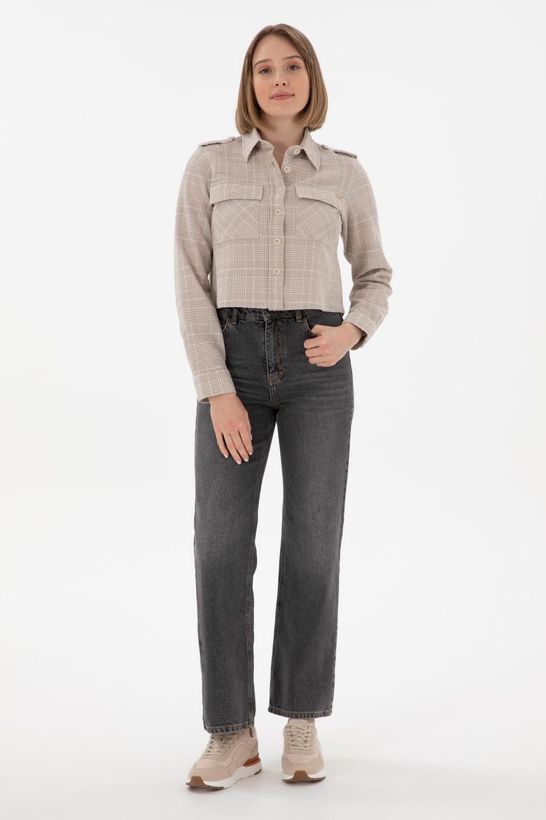 Kadın Taş Uzun Kollu Gömlek - 50291111011