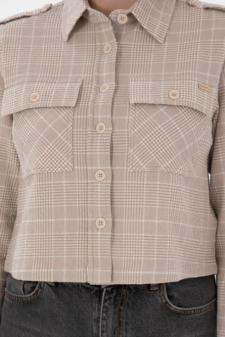 Kadın Taş Uzun Kollu Gömlek - 50291111011